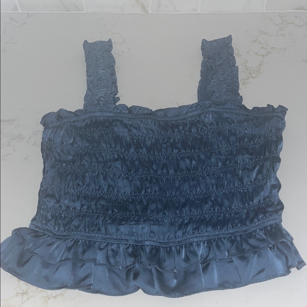 Elegant Navy Blue Women's Top